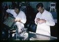 Dr. Robert F. Cain and Dr. Varsevald evaluate lima beans, 1963