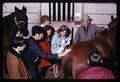 Professor Al Oliver and students in horsemanship class, Oregon State University, Corvallis, Oregon, circa 1969