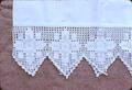 48 x 5 1/2 inch crocheted pillowcases, Alfa Wicklund, pre-1912