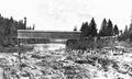 Covered bridge across the Santiam River at Soda Springs, Waterloo, Oregon