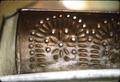 Silverware tray, detail of punched tin