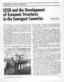 USSR and the Development of Economic Structures in the Emergent Countries