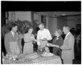 Serving refreshments at a Summer Session reception, Memorial Union