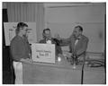 Dr. Max Williams and Dr. Wendell Slabaugh demonstrating chemistry on educational television, 1957