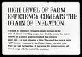 "High Level of Farm Efficiency Combats the Drain of Inflation" presentation slide, circa 1965