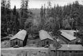 View of bunk houses at Oakridge CCC camp F-25, Willamette National Forest