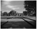 View looking straight at Memorial Union entrance from quad, 1961