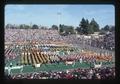 High school marching bands in Parker Stadium, Oregon State University, Corvallis, Oregon, 1977