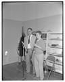 Band director Ted Mesang with Byron Walls, Fall 1952