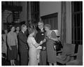 August and Mollie Strand greeting guests in a receiving line