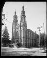 Exterior of twin-towered Temple Beth Israel synagogue, Portland.