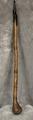 Judea Shepherd's staff or club of wood embellished with brass and silver metal studs at the bulbous end