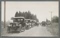 Experiment Station meeting and Field Day parking on the road, 1915
