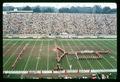 Oregon State University Marching Band in Trumpet and Walls of Jericho formation at San Francisco 49ers game, Stanford, California, circa 1970
