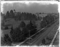 Lower campus, Monroe Street, and Benton Hall, 1930