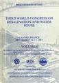Proceedings of the third world congress on desalination and water reuse