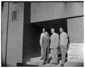 Inspection of new Alpha Gamma Rho fraternity house, August 17, 1952