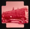 Large log on truck, Oregon, 1980