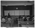 Shorthand instruction in a Secretarial Science class, Fall 1957