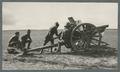 French 75mm artillery cadets firing gun, circa 1920