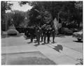 The colors start the academic procession for baccalaureate services, June 3, 1951