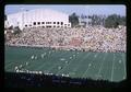 Football game kickoff at Parker Stadium, Oregon State University, Corvallis, October, 1969