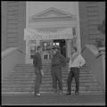 Smokey Bear in front of School of Forestry building, circa 1955
