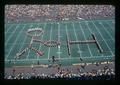 Oregon State University marching band in field goal formation, Corvallis, Oregon, circa 1972