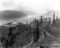 The Vista House at Crown Point on the Columbia River Highway near Portland, Oregon (Written in pencil on back of photo)
