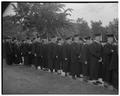 Students lining up for commencement processional, June 1954