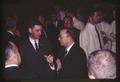 Governor Mark Hatfield talking with Dr. Emery Castle, 1966