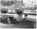 Group picnic table showing construction