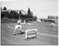 Jumping hurdle, circa 1945