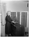 Maud Wilson, Home Economics professor, November 1956
