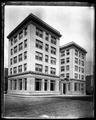 First National Bank, The Dalles, OR. Empty street in foreground. Copy of earlier photo.