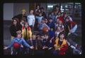 Elementary students with basketballs outside, Oregon, 1975