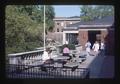 Students on Memorial Union patio, Oregon State University, Corvallis, Oregon, 1986