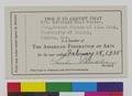 American Federation of Arts membership card