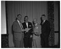 Dean H.P. Hansen receiving Oregon Academy of Science awards, 1958