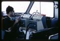 Technician on ship taking samples, Newport, Oregon, circa 1970