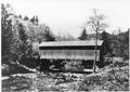 Side view of the upper covered bridge across Drift Creek in T.13S, R.10W, Sec7, SE 1/4 of NW 1/4 northeast of Waldport