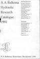 A.A. Balkema Hydraulic Research Catalogue