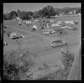 Attendee campground by Parker Stadium, American Institute of Biological Sciences national convention, August, 1962