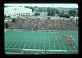 Oregon State University Marching Band at start of  BEAVERS formation, Parker Stadium, Corvallis, Oregon, 1975