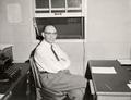 Bernard Malamud at his office desk