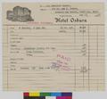 Invoice for Gertrude Bass Warner from The Osburn Hotel, Eugene, Oregon