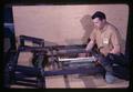 Dean Booster building strawberry harvester, 1967