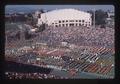 High school marching bands during University of California - Berkeley game, Parker Stadium, Corvallis, Oregon, 1976