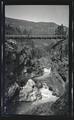 Man on footbridge near Ruby, Washington