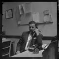 Dr. George W. Cochran on phone at American Institute of Biological Sciences national convention, August, 1962